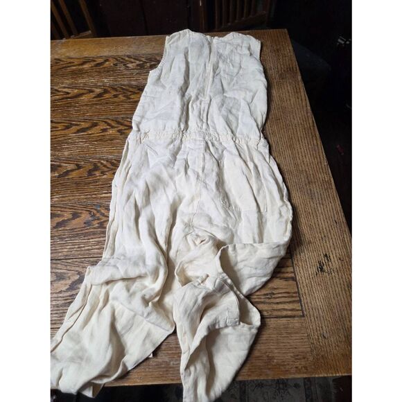 d96p cream linen jumpsuit sz XS/S - Picture 4 of 4